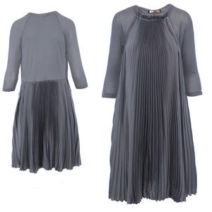 BCBG Pleated Tent Dress in Grey. NWT